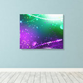 Mardi Gras Festive Paarse Achtergrond Canvas Afdruk (Insitu (Houten vloer))