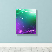 Mardi Gras Festive Paarse Achtergrond Canvas Afdruk (Insitu (Houten vloer))