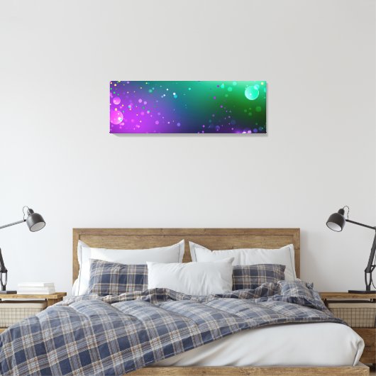 Mardi Gras Festive Paarse Achtergrond Canvas Afdruk (Insitu (Slaapkamer))