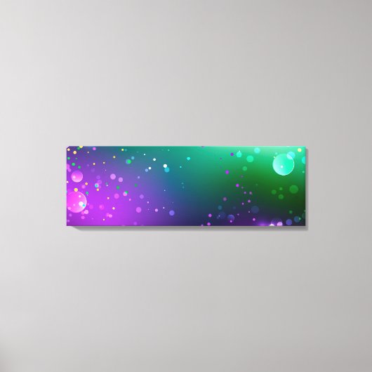Mardi Gras Festive Paarse Achtergrond Canvas Afdruk (Voorkant)