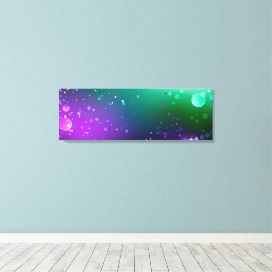 Mardi Gras Festive Paarse Achtergrond Canvas Afdruk (Insitu (Houten vloer))