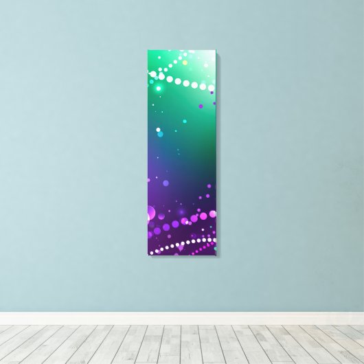 Mardi Gras Festive Paarse Achtergrond Canvas Afdruk (Insitu (Houten vloer))
