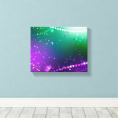 Mardi Gras Festive Paarse Achtergrond Canvas Afdruk (Insitu (Houten vloer))