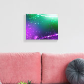 Mardi Gras Festive Paarse Achtergrond Canvas Afdruk (Insitu (Woonkamer))