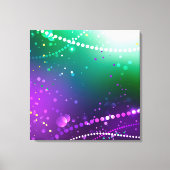Mardi Gras Festive Paarse Achtergrond Canvas Afdruk (Voorkant)