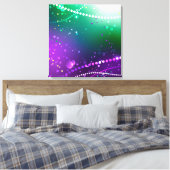 Mardi Gras Festive Paarse Achtergrond Canvas Afdruk (Insitu (Slaapkamer))