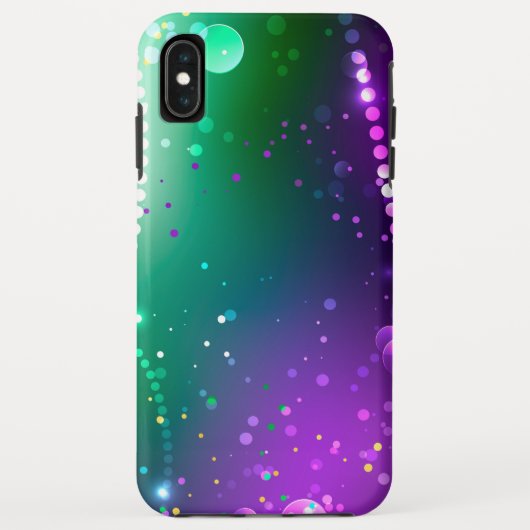 Mardi Gras Festive Paarse Achtergrond Case-Mate iPhone Case (Achterkant)
