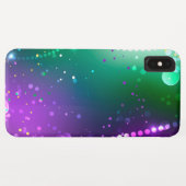 Mardi Gras Festive Paarse Achtergrond Case-Mate iPhone Case (Achterkant (horizontaal))