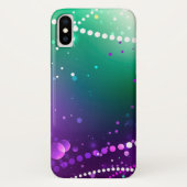 Mardi Gras Festive Paarse Achtergrond Case-Mate iPhone Case (Achterkant)
