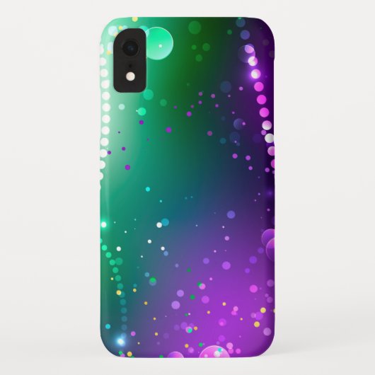 Mardi Gras Festive Paarse Achtergrond Case-Mate iPhone Case (Achterkant)