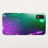 Mardi Gras Festive Paarse Achtergrond Case-Mate iPhone Case (Achterkant (horizontaal))