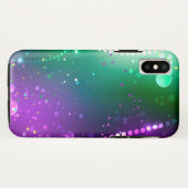 Mardi Gras Festive Paarse Achtergrond Case-Mate iPhone Case (Achterkant (horizontaal))
