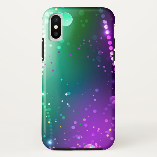 Mardi Gras Festive Paarse Achtergrond Case-Mate iPhone Case (Achterkant)