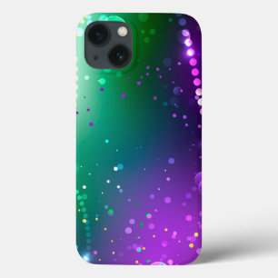 Mardi Gras Festive Paarse Achtergrond Case-Mate iPhone Case