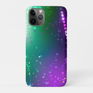 Mardi Gras Festive Paarse Achtergrond Case-Mate iPhone Case