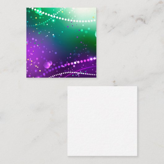 Mardi Gras Festive Paarse Achtergrond Contactkaartje (Voorkant / Achterkant)