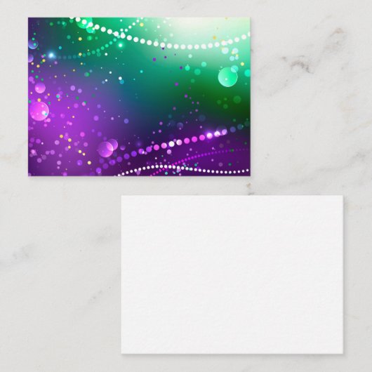 Mardi Gras Festive Paarse Achtergrond Contactkaartje (Voorkant / Achterkant)