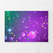 Mardi Gras Festive Paarse Achtergrond Drieluik Aankondiging (Cover)