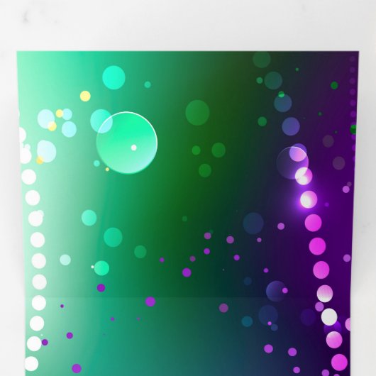 Mardi Gras Festive Paarse Achtergrond Drieluik Aankondiging (Binnenzijde eerst)