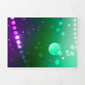 Mardi Gras Festive Paarse Achtergrond Drieluik Kaart (Cover)