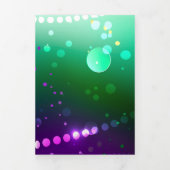 Mardi Gras Festive Paarse Achtergrond Drieluik Kaart (Cover)