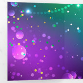 Mardi Gras Festive Paarse Achtergrond Drieluik Programma (Binnenzijde eerst)