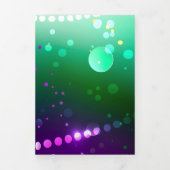 Mardi Gras Festive Paarse Achtergrond Drieluik Programma (Cover)