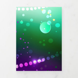 Mardi Gras Festive Paarse Achtergrond Drieluik Uitnodiging