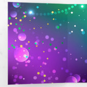 Mardi Gras Festive Paarse Achtergrond Drieluik Uitnodiging (Binnenzijde eerst)