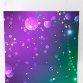 Mardi Gras Festive Paarse Achtergrond Drieluik Uitnodiging (Binnenzijde eerst)