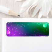 Mardi Gras Festive Paarse Achtergrond Etiket (Insitu)