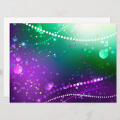 Mardi Gras Festive Paarse Achtergrond Feestdagenkaart (Voorkant / Achterkant)