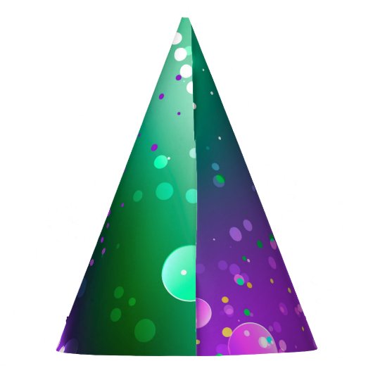 Mardi Gras Festive Paarse Achtergrond Feesthoedjes (Achterkant)