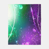 Mardi Gras Festive Paarse Achtergrond Fleece Deken (Voorkant)