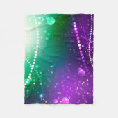 Mardi Gras Festive Paarse Achtergrond Fleece Deken (Voorkant)