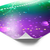 Mardi Gras Festive Paarse Achtergrond Foto Afdruk (Hoek)