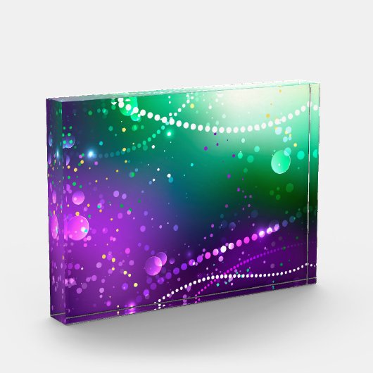 Mardi Gras Festive Paarse Achtergrond Fotoblokken (Links)