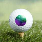 Mardi Gras Festive Paarse Achtergrond Golfballen (Insitu Shirt)