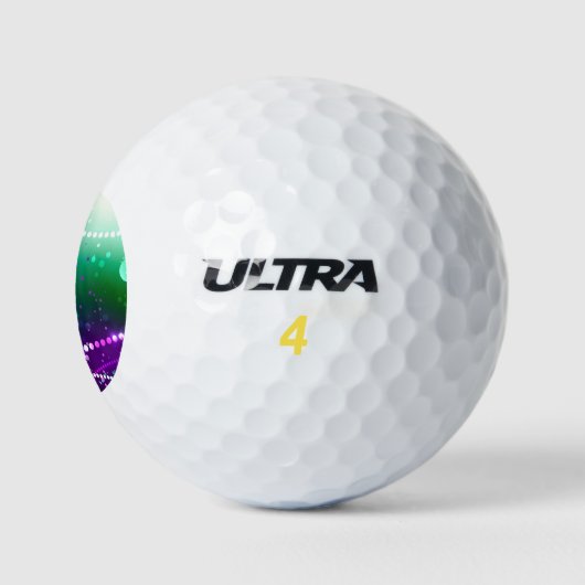 Mardi Gras Festive Paarse Achtergrond Golfballen (Logo)