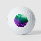 Mardi Gras Festive Paarse Achtergrond Golfballen (Voorkant)