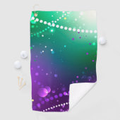 Mardi Gras Festive Paarse Achtergrond Golfhanddoek (Insitu)