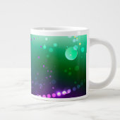 Mardi Gras Festive Paarse Achtergrond Grote Koffiekop (Rechts)