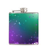 Mardi Gras Festive Paarse Achtergrond Heupfles (Voorkant)