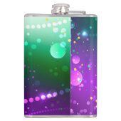 Mardi Gras Festive Paarse Achtergrond Heupfles (Achterkant)