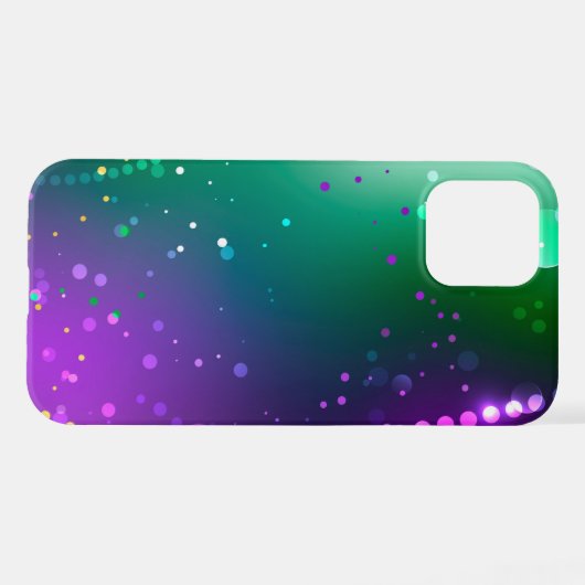 Mardi Gras Festive Paarse Achtergrond iPhone Hoesje (Achterkant horizontaal)