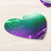 Mardi Gras Festive Paarse Achtergrond Kartonnen Onderzetters (Gekanteld)