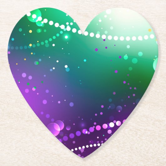 Mardi Gras Festive Paarse Achtergrond Kartonnen Onderzetters (Voorkant)