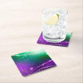 Mardi Gras Festive Paarse Achtergrond Kartonnen Onderzetters (Insitu)