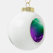 Mardi Gras Festive Paarse Achtergrond Keramische Bal Ornament (Links)