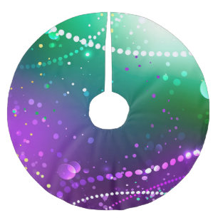 Mardi Gras Festive Paarse Achtergrond Kerstboom Rok